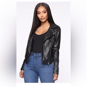 Faux leather jacket